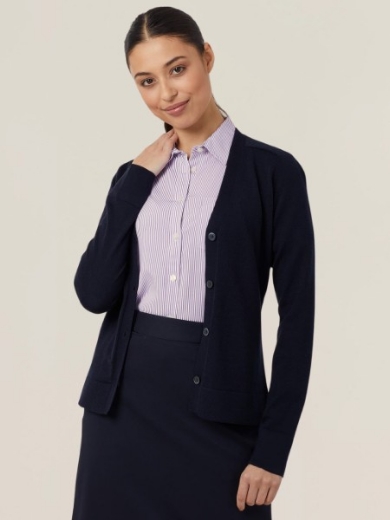 Picture of NNT Ladies Pure Wool V-Neck Button Up Cardigan